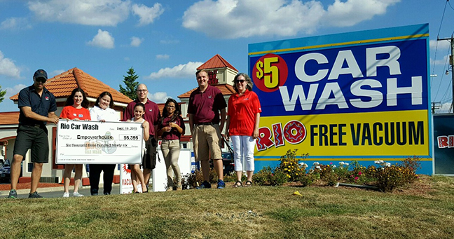 Rio Car Wash Charity Event raises $6,396.00 to benefit Empowerhouse.