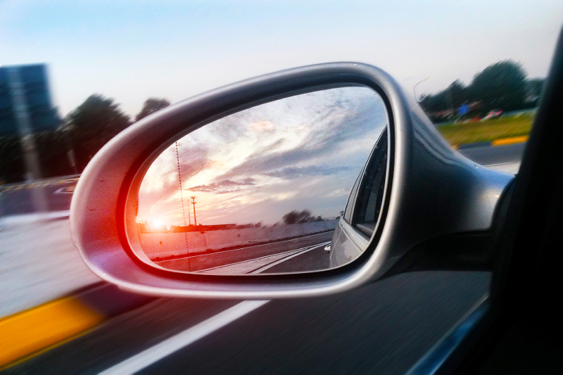 sideview mirror, car mirror, road, past, traveling, motion, car, driver, driving