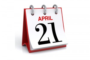 April 21, calendar, 21, April, event, day, date