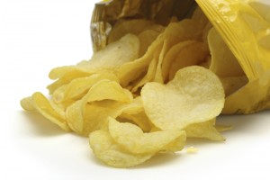 Potato chips, potato chip bag