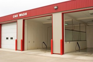 Carwash door, car wash, self-serve, self-service, car wash, cleaning, washing, exterior