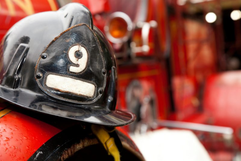 firefighter, firefighter helmet, helmet, fire truck, fire engine