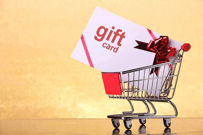 gift card, gift cards, shopping cart, holidays, gift, shopping, purchase, buy
