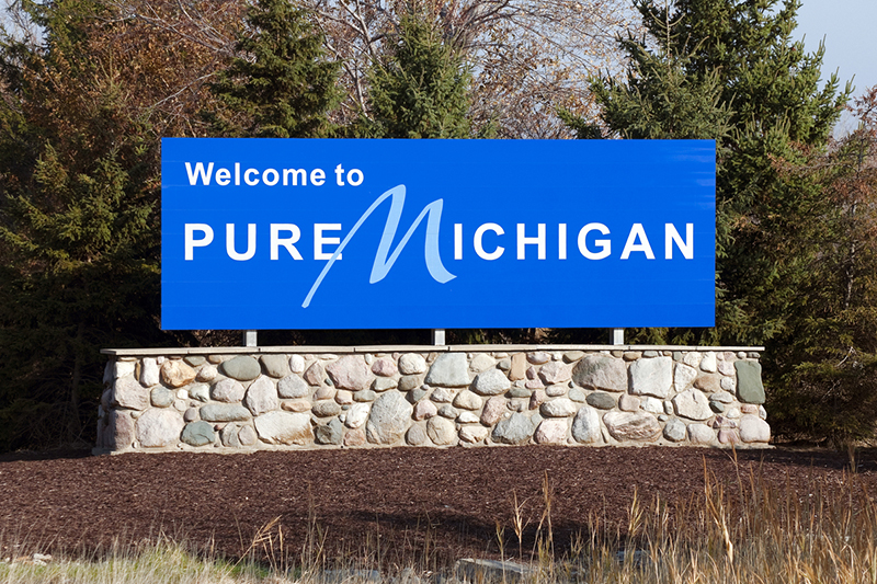 Michigan, Grand Rapids, welcome sign