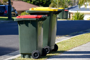 garbage bin, neighborhood, trash, recycling