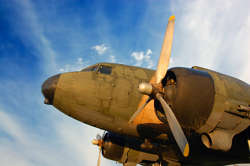 WWII bomber, airplane, historic plane, propeller