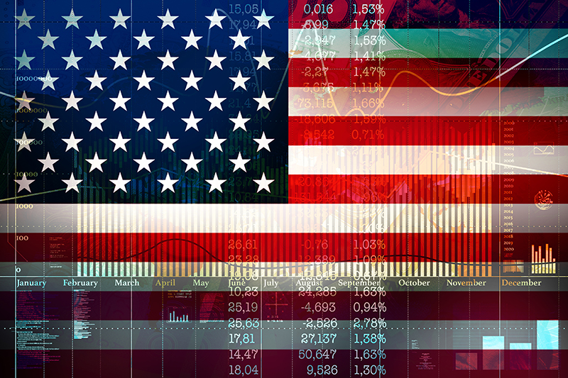 economy, American flag, stock market, money, economic impact