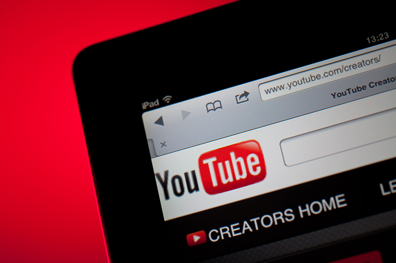 YouTube, social media, tablet