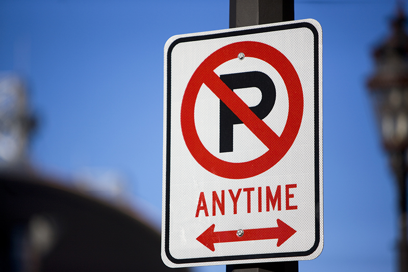 no parking anytime, sign
