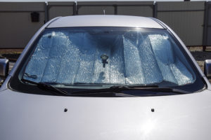 windshield visor, sun, summer, heat, car