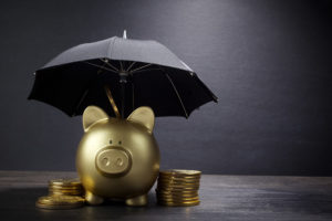 insurance, piggy bank, umbrella, money, coins