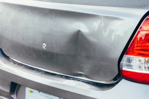 trunk, accident, damage, dent, car