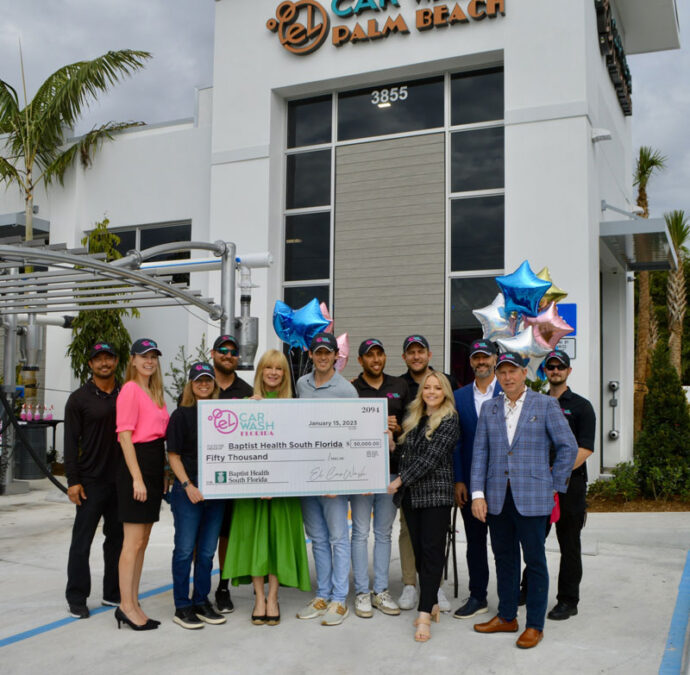 El Car Wash donates 50,000 to Baptist Health Foundation Professional Carwashing & Detailing