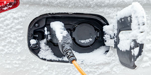 Electric vehicle (EV) charging in cold, snow